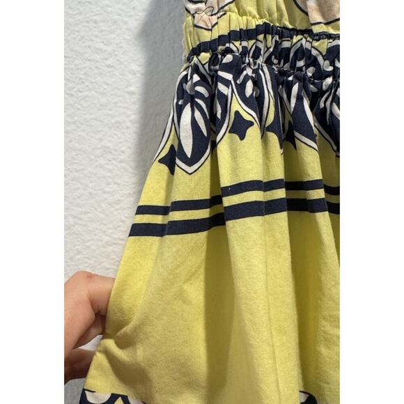 Crewcuts Size 3 Multi Color Sleeveless Print Dress 100% Cotton Pockets Resort - Picture 5 of 8